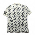 Christian Dior MONSIEUR vintage all-over print polo shirt, size M, white cotton