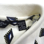 Christian Dior MONSIEUR vintage all-over print polo shirt, size M, white cotton