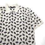 Christian Dior MONSIEUR vintage all-over print polo shirt, size M, white cotton
