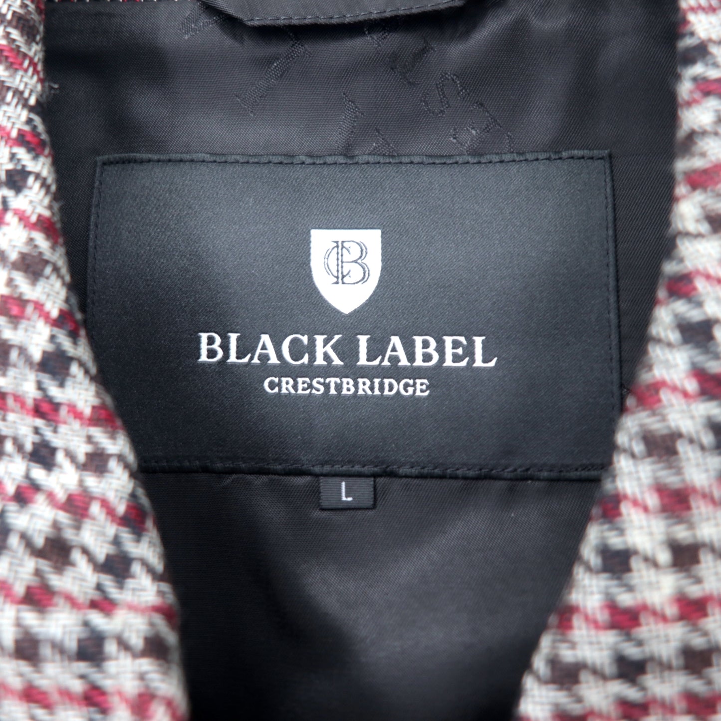 BLACK LABEL CRESTBRIDGE ジップアップジャケット L グレー 千鳥格子