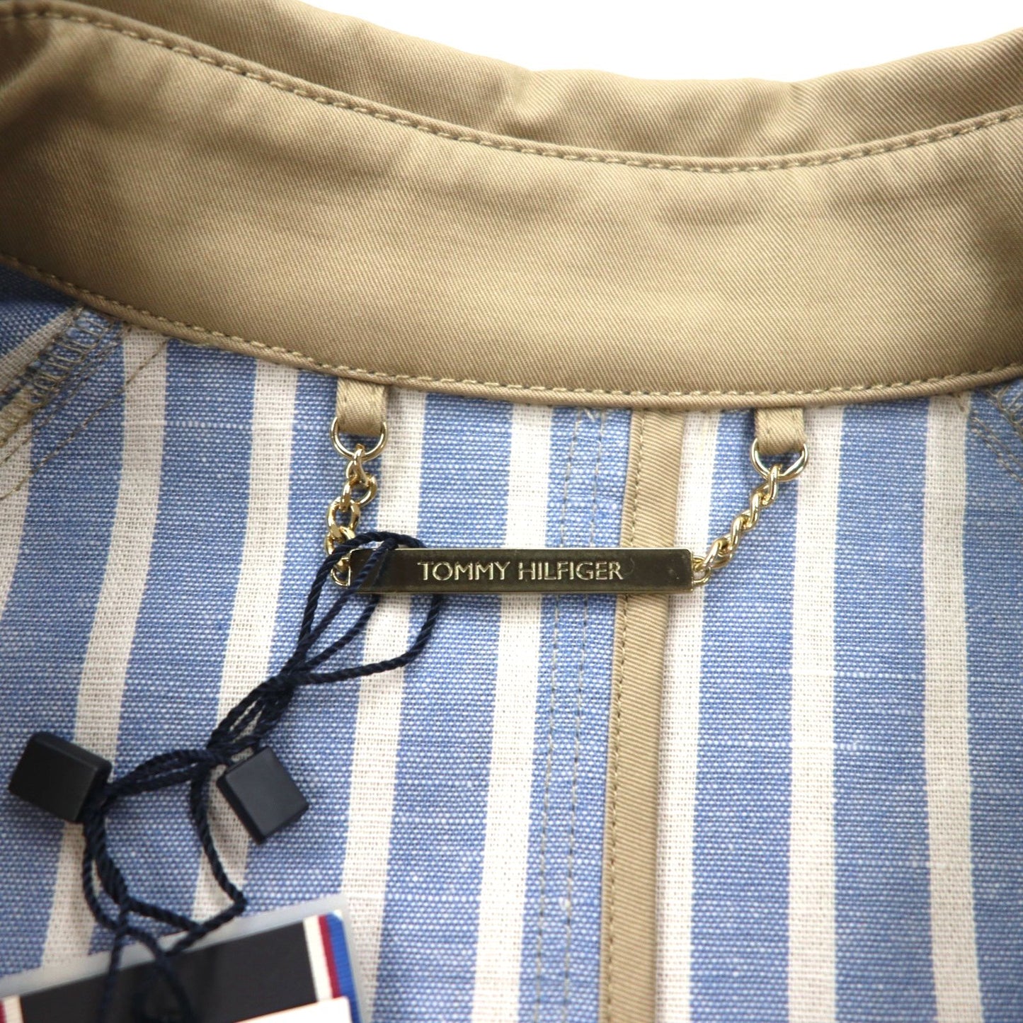 TOMMY HILFIGER ボンディング トレンチコート S ベージュ ベルト付き WW0WW22026 未使用品