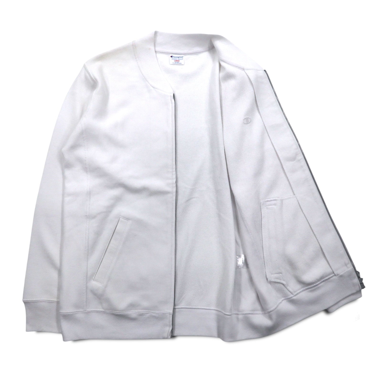 Champion Reverse Weave Full Zip Sweat Blouson L White C8-P019