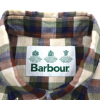 Barbour Short Sleeve Button-Down Shirt, Size M, Brown Check Cotton, MSH5151BE11, Made in Portugal