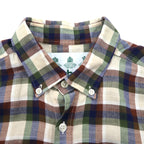 Barbour Short Sleeve Button-Down Shirt, Size M, Brown Check Cotton, MSH5151BE11, Made in Portugal
