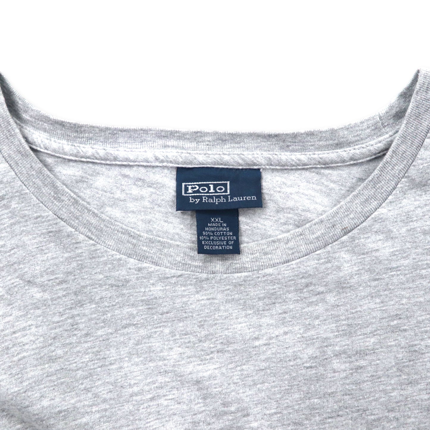 Polo by Ralph Lauren ワンポイントロゴTシャツ XXL グレー コットン スモールポニー刺繍 ビッグサイズ