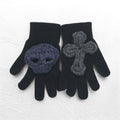 SYUMAN × YARN 23AW Knitted Gloves Hand knitting Gloves Gloves Skull Cross