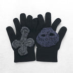 SYUMAN × YARN 23AW Knitted Gloves Hand knitting Gloves Gloves Skull Cross