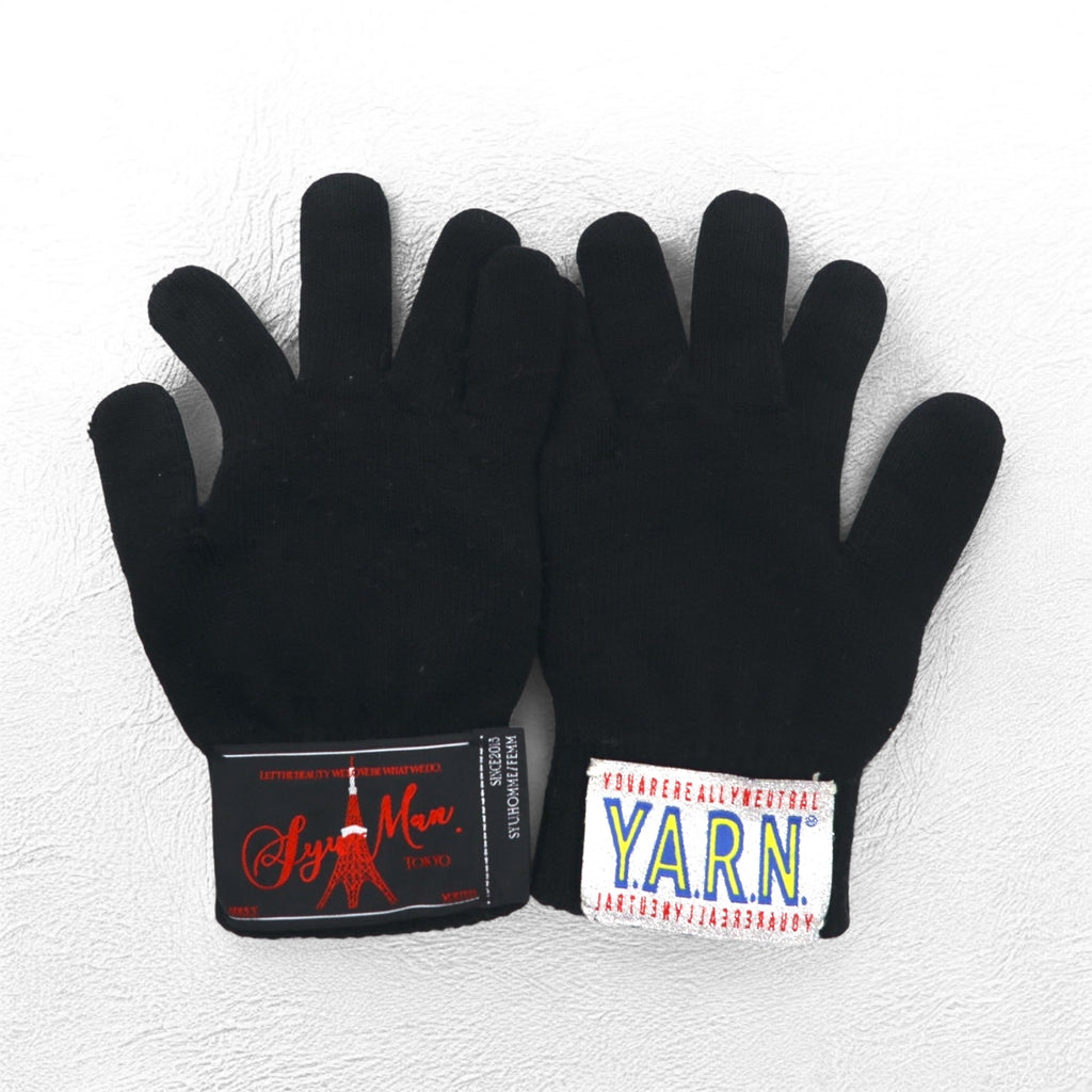 SYUMAN × YARN 23AW Knitted Gloves Hand knitting Gloves Gloves Skull Cross