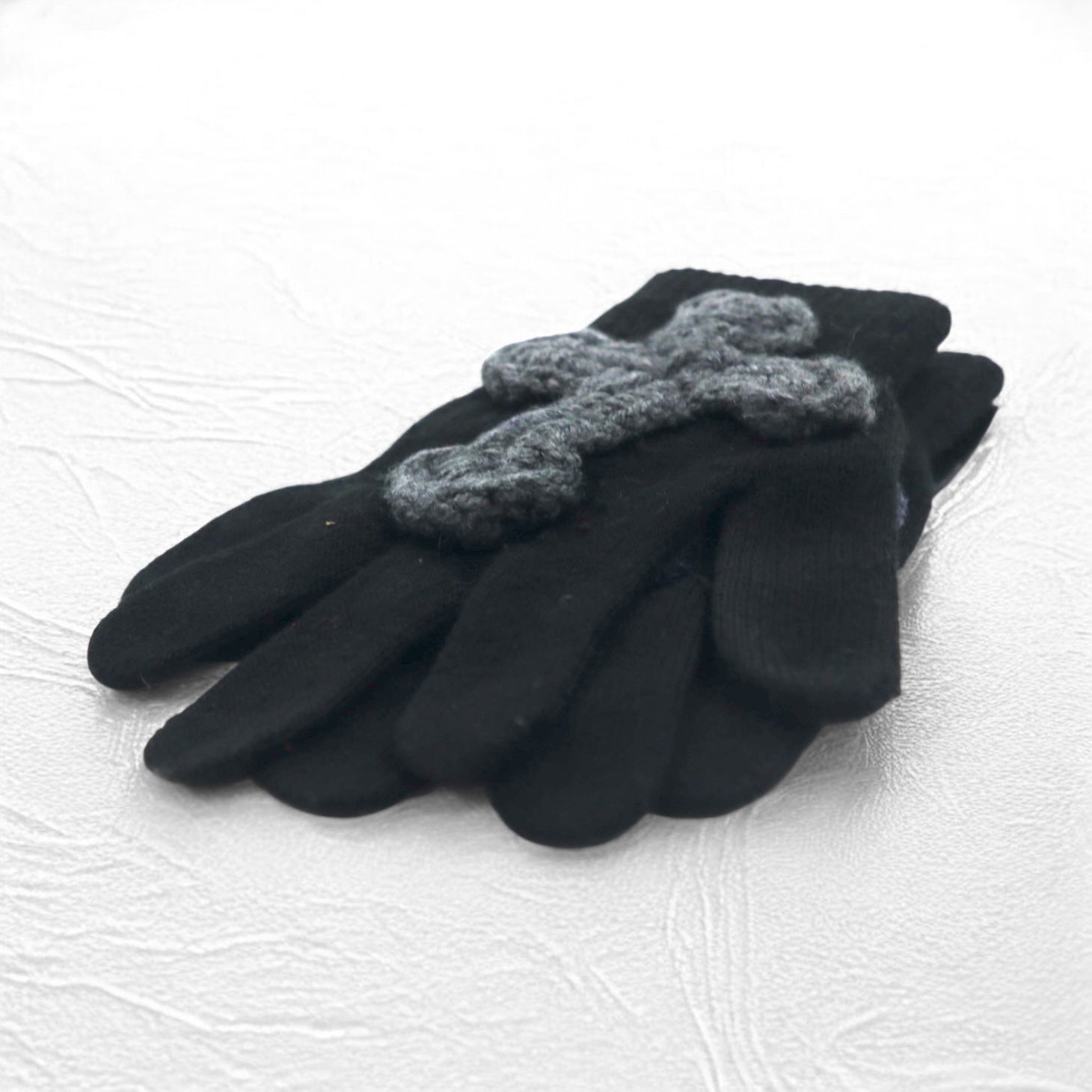 SYUMAN × YARN 23AW Knitted Gloves Hand knitting Gloves Gloves Skull Cross