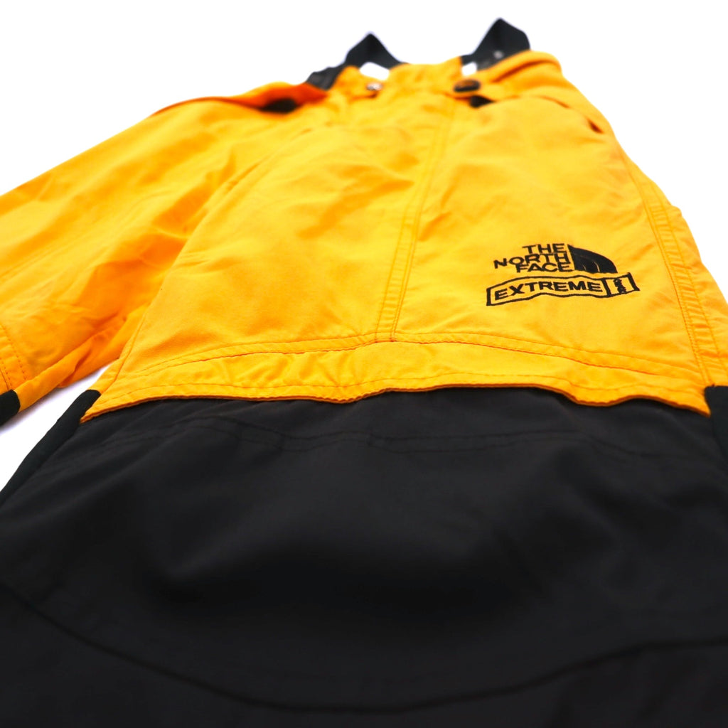 THE NORTH FACE 90s EXTREAM Overalls Skiwear Pants S Yellow Nylon Suspenders