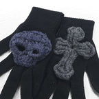 SYUMAN × YARN 23AW Knitted Gloves Hand knitting Gloves Gloves Skull Cross