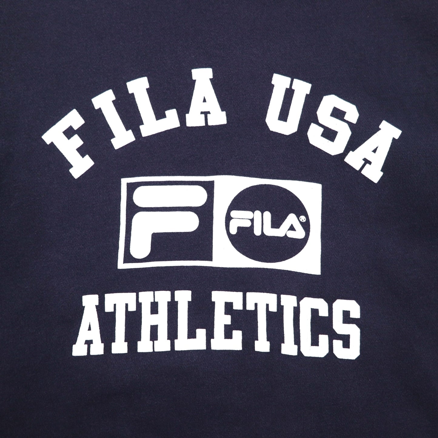 FILA Made in Canada 90s College Logo Sweatshirt L Navy Cotton Print