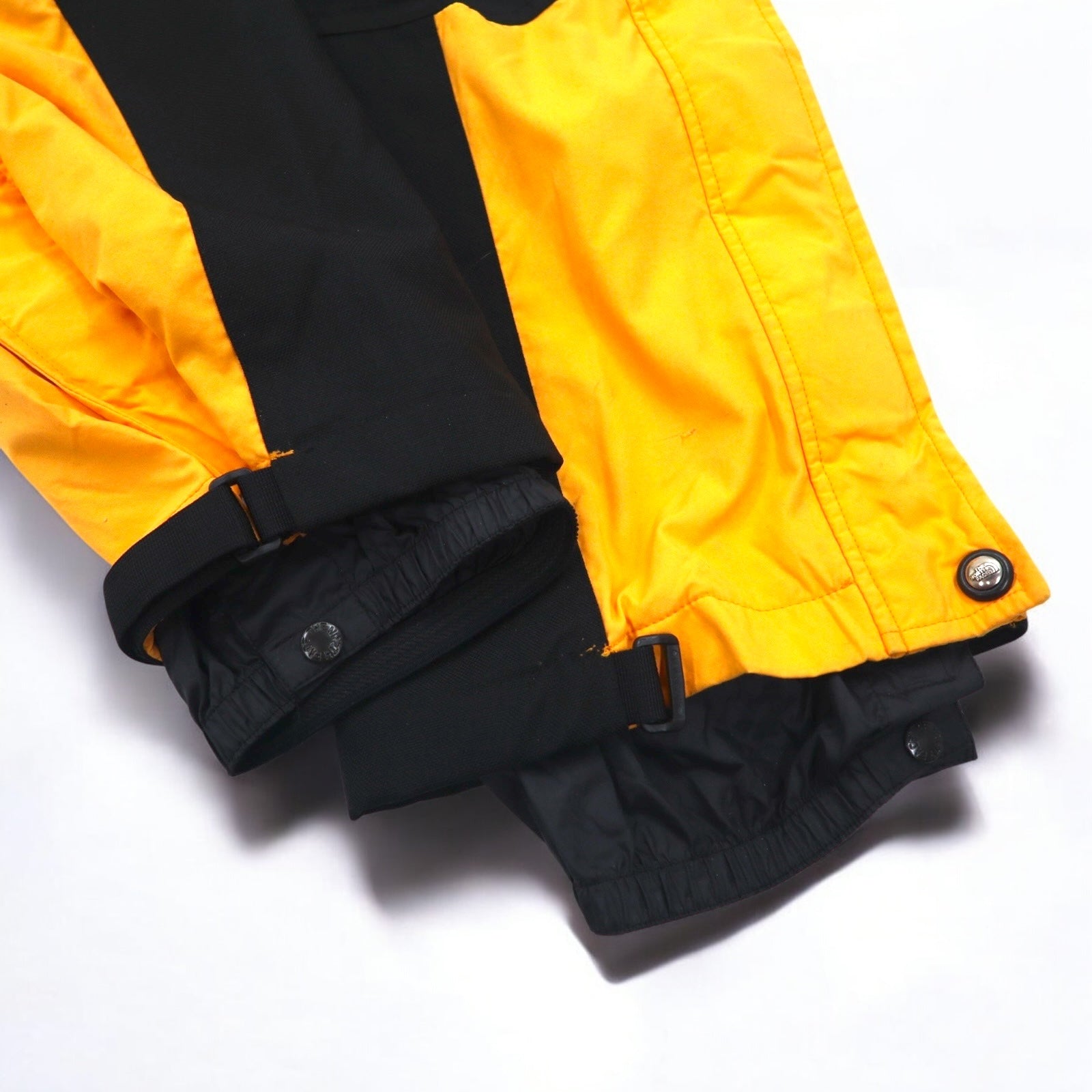 THE NORTH FACE 90s EXTREAM Overalls Skiwear Pants S Yellow Nylon Suspenders