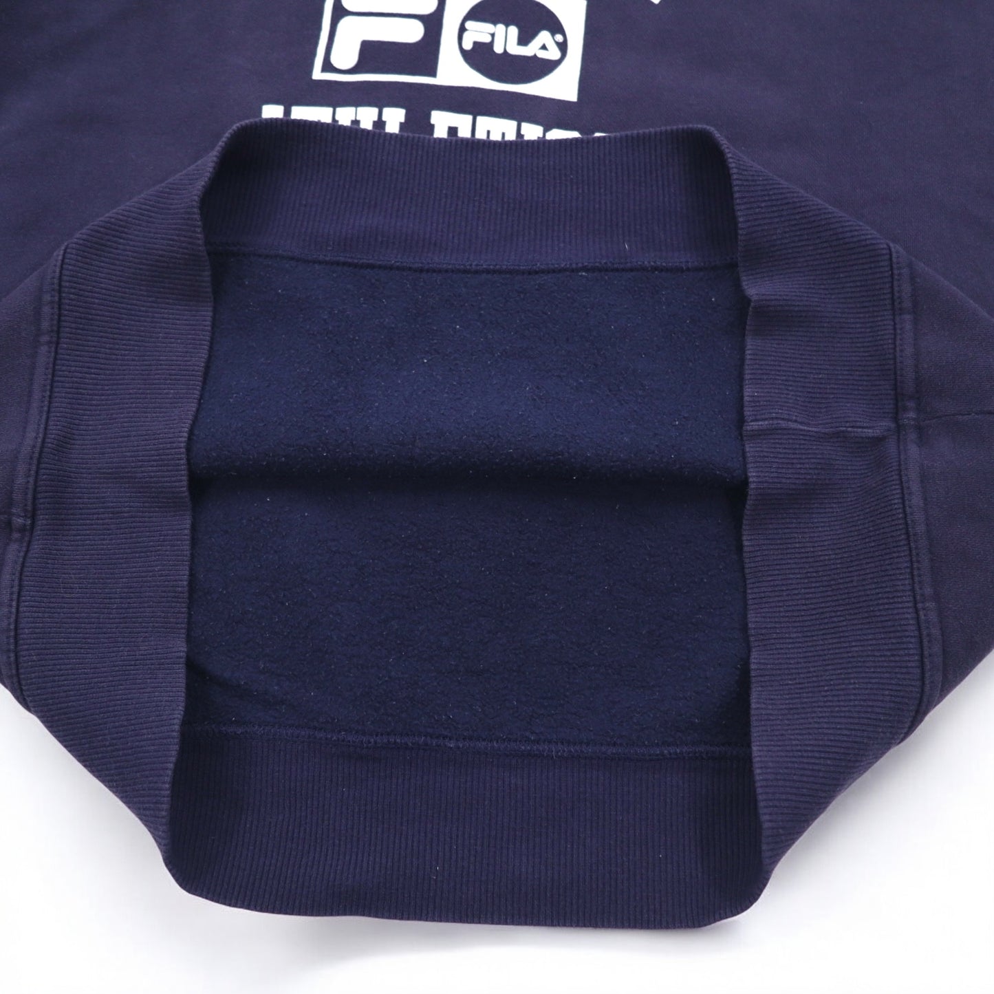 FILA Made in Canada 90s College Logo Sweatshirt L Navy Cotton Print