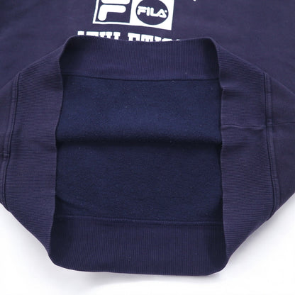FILA Made in Canada 90s College Logo Sweatshirt L Navy Cotton Print