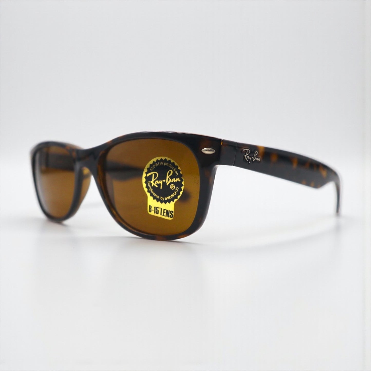 Ray-Ban New Wayfarer Wellington Sunglasses RB2132 710 55-18 3N Tortoiseshell Made in Italy, Unused