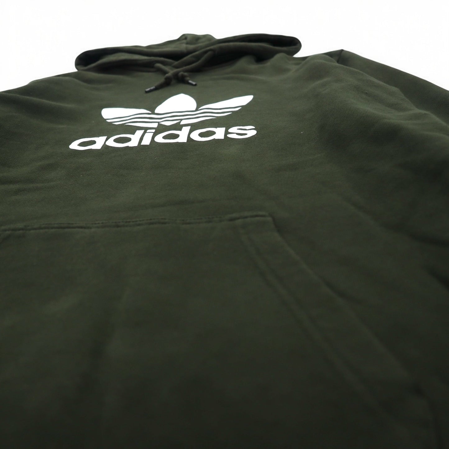 adidas originals トレフォイル フーディー プルオーバーパーカー M カーキ コットン DT7970