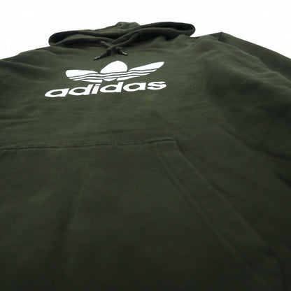 adidas originals トレフォイル フーディー プルオーバーパーカー M カーキ コットン DT7970