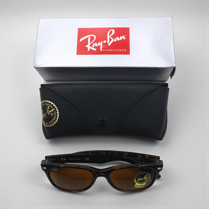 Ray-Ban New Wayfarer Wellington Sunglasses RB2132 710 55-18 3N Tortoiseshell Made in Italy, Unused