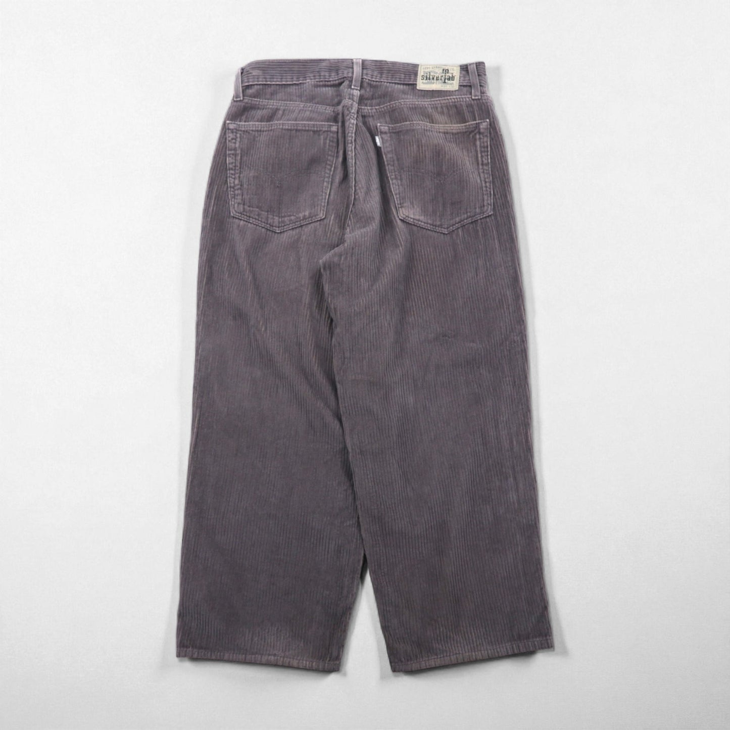 Levi's SILVER TAB 90s Baggy Chino Wide Corduroy Pants, Size M, Gray, BAGGY Silver Tab, 39290-0007