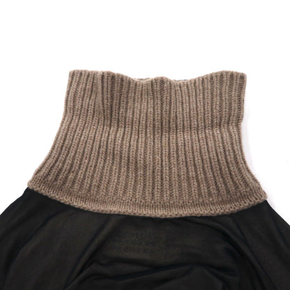 Maison Martin Margiela タートルネック シースルートップ セカンドスキン M ブラック レーヨン カシミヤ混 S51GC0286 593-2011 イタリア製