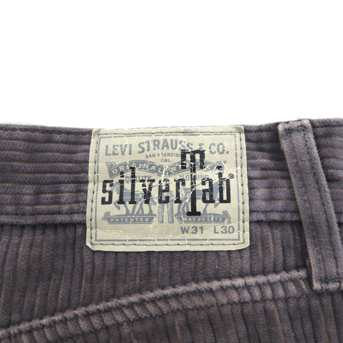Levi's SILVER TAB 90年代 バギー チノパンツ ワイド コーデュロイパンツ M グレー BAGGY シルバータブ 39290-0007