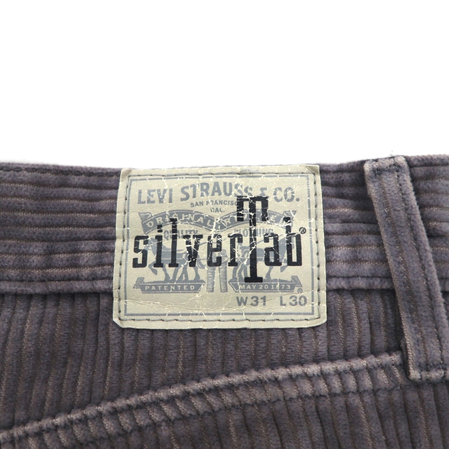 Levi's SILVER TAB 90s Baggy Chino Wide Corduroy Pants, Size M, Gray, BAGGY Silver Tab, 39290-0007