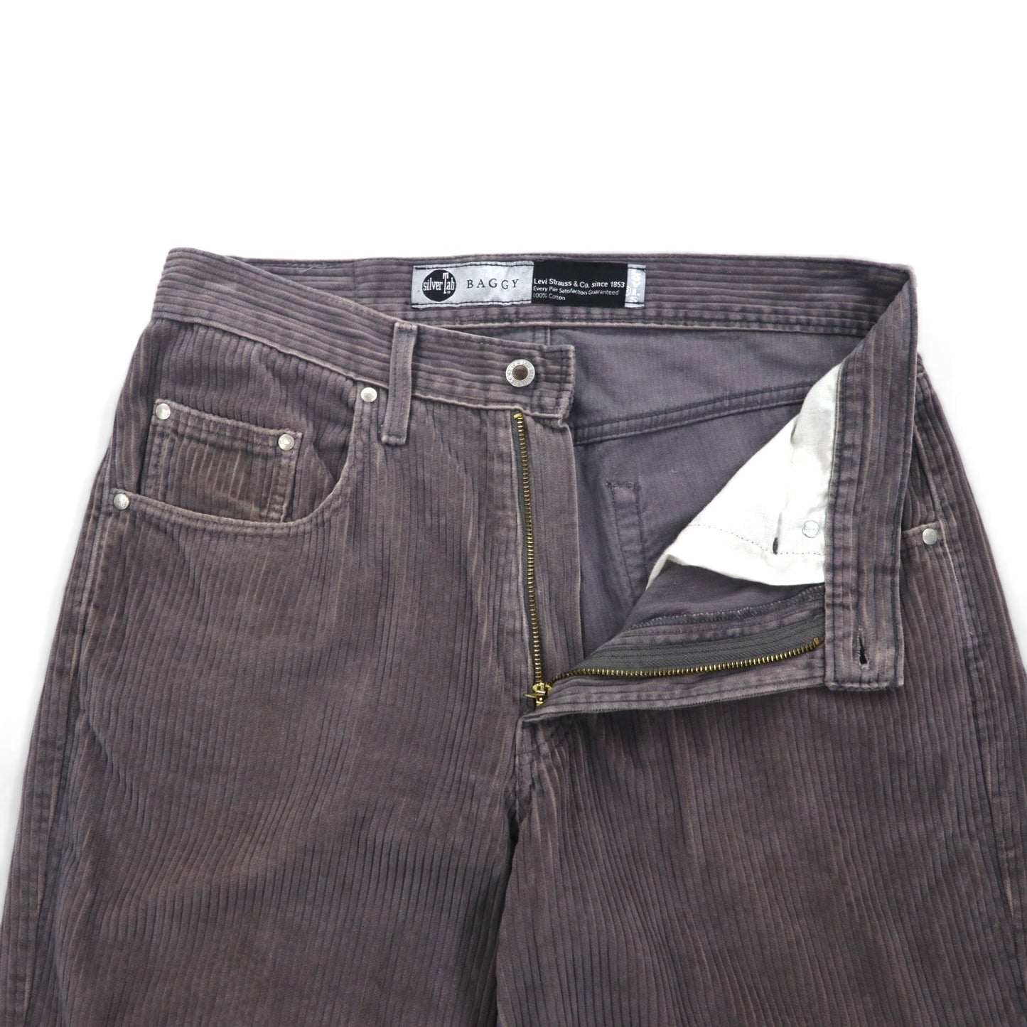 Levi's SILVER TAB 90s Baggy Chino Wide Corduroy Pants, Size M, Gray, BAGGY Silver Tab, 39290-0007