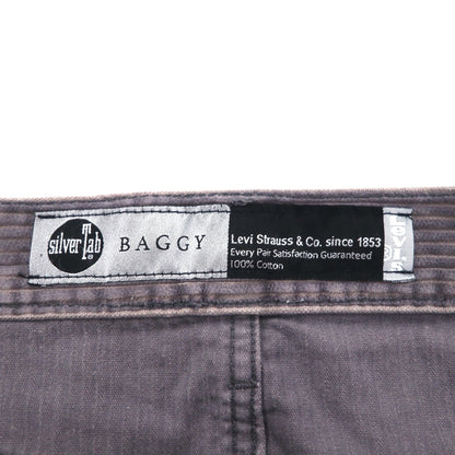 Levi's SILVER TAB 90s Baggy Chino Wide Corduroy Pants, Size M, Gray, BAGGY Silver Tab, 39290-0007