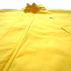 Burberrys Old Retractable Hood Swing Top Harrington Jacket MA Yellow Cotton Polyester Made in Japan