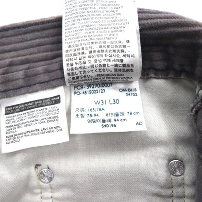 Levi's SILVER TAB 90s Baggy Chino Wide Corduroy Pants, Size M, Gray, BAGGY Silver Tab, 39290-0007