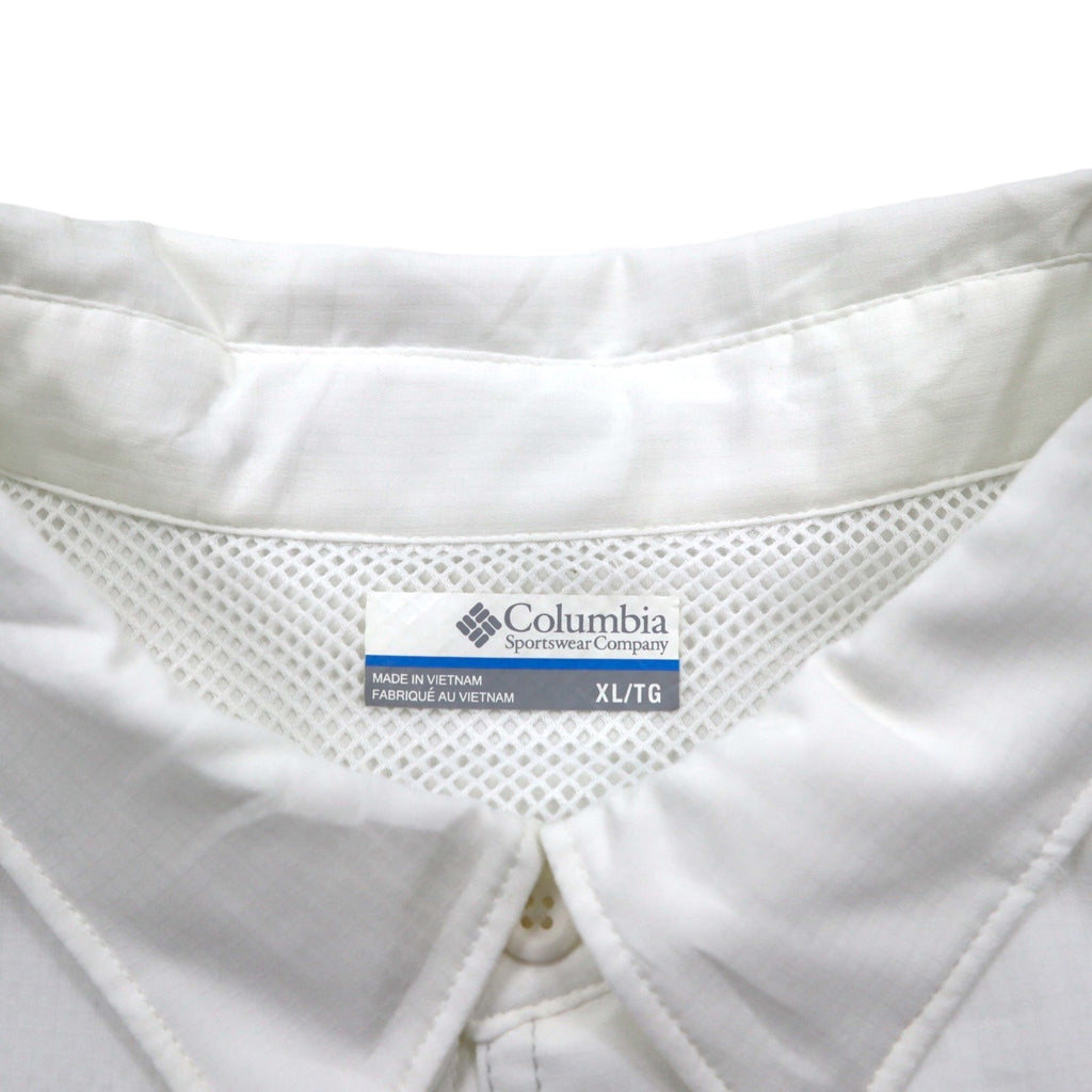 Columbia PFG Omni-Shade Fishing Shirt, XL, White, Polyester, FM7024