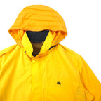 Burberrys Old Retractable Hood Swing Top Harrington Jacket MA Yellow Cotton Polyester Made in Japan