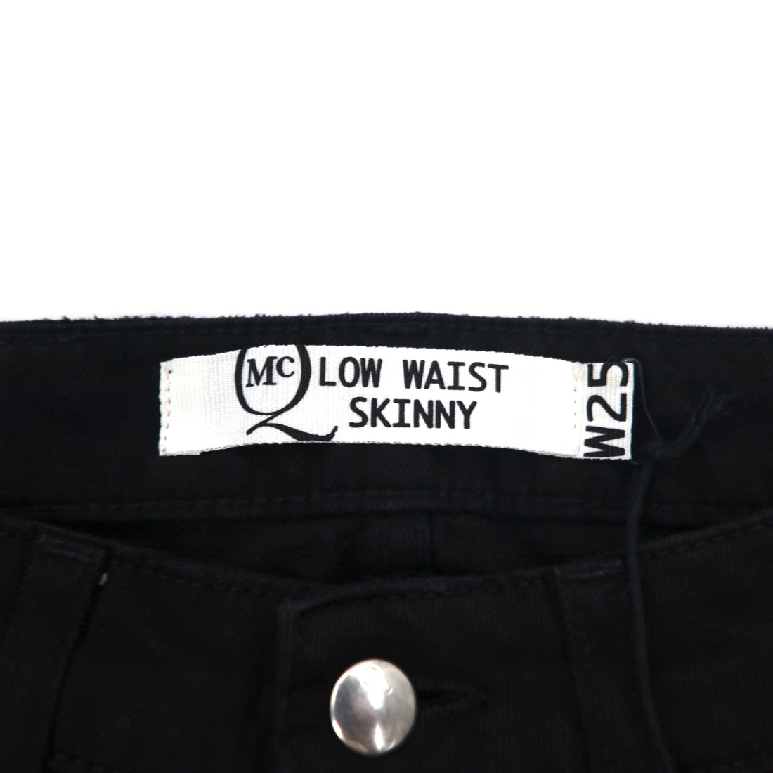 McQ Alexander McQUEEN Skinny Jeans Denim Pants M Black 349498 HYBRID LOW WAIST SKINNY JEANS Unused