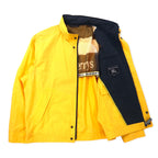 Burberrys Old Retractable Hood Swing Top Harrington Jacket MA Yellow Cotton Polyester Made in Japan