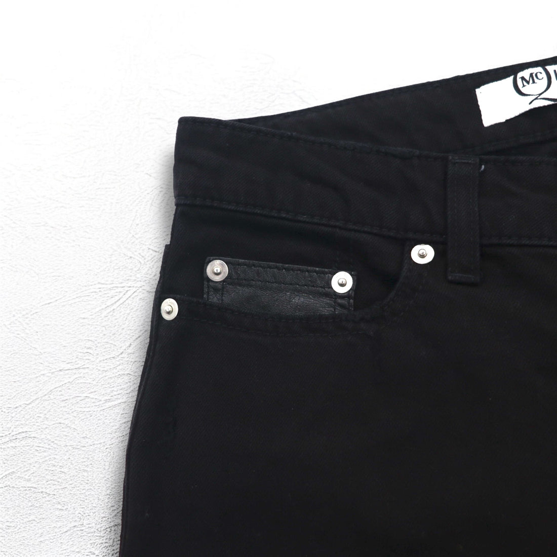 McQ Alexander McQUEEN Skinny Jeans Denim Pants M Black 349498 HYBRID LOW WAIST SKINNY JEANS Unused