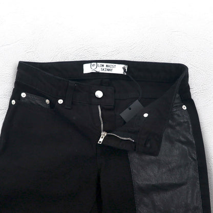McQ Alexander McQUEEN スキニージーンズ デニムパンツ M ブラック 349498 HYBRID LOW WAIST SKINNY JEANS 未使用品