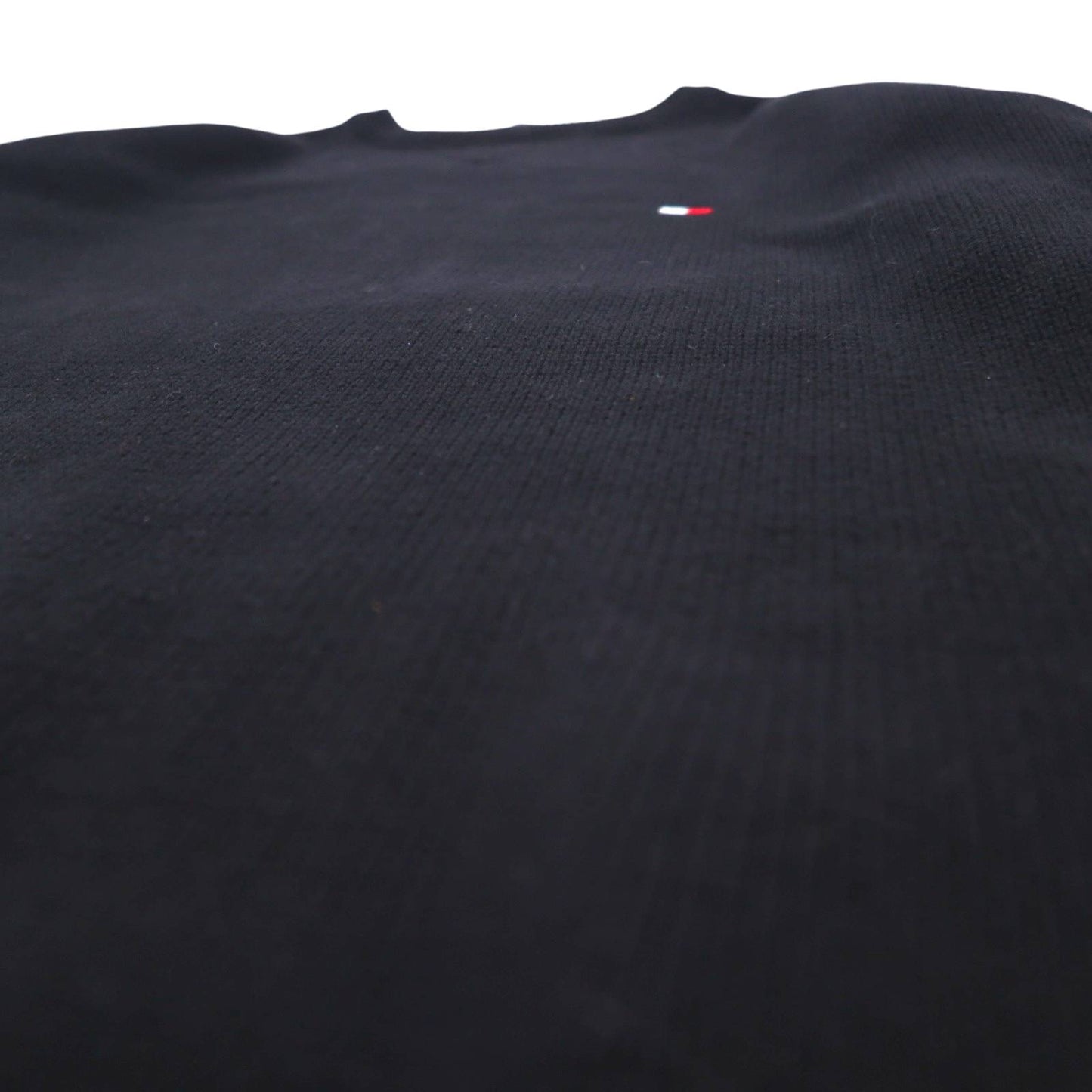 TOMMY HILFIGER 90年代 クルーネック コットンニット セーター XL ブラック