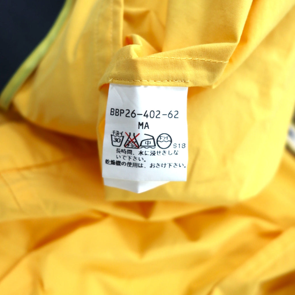 Burberrys Old Retractable Hood Swing Top Harrington Jacket MA Yellow Cotton Polyester Made in Japan