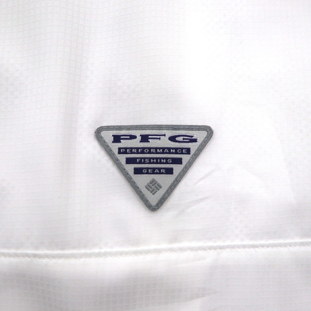 Columbia PFG Omni-Shade Fishing Shirt, XL, White, Polyester, FM7024