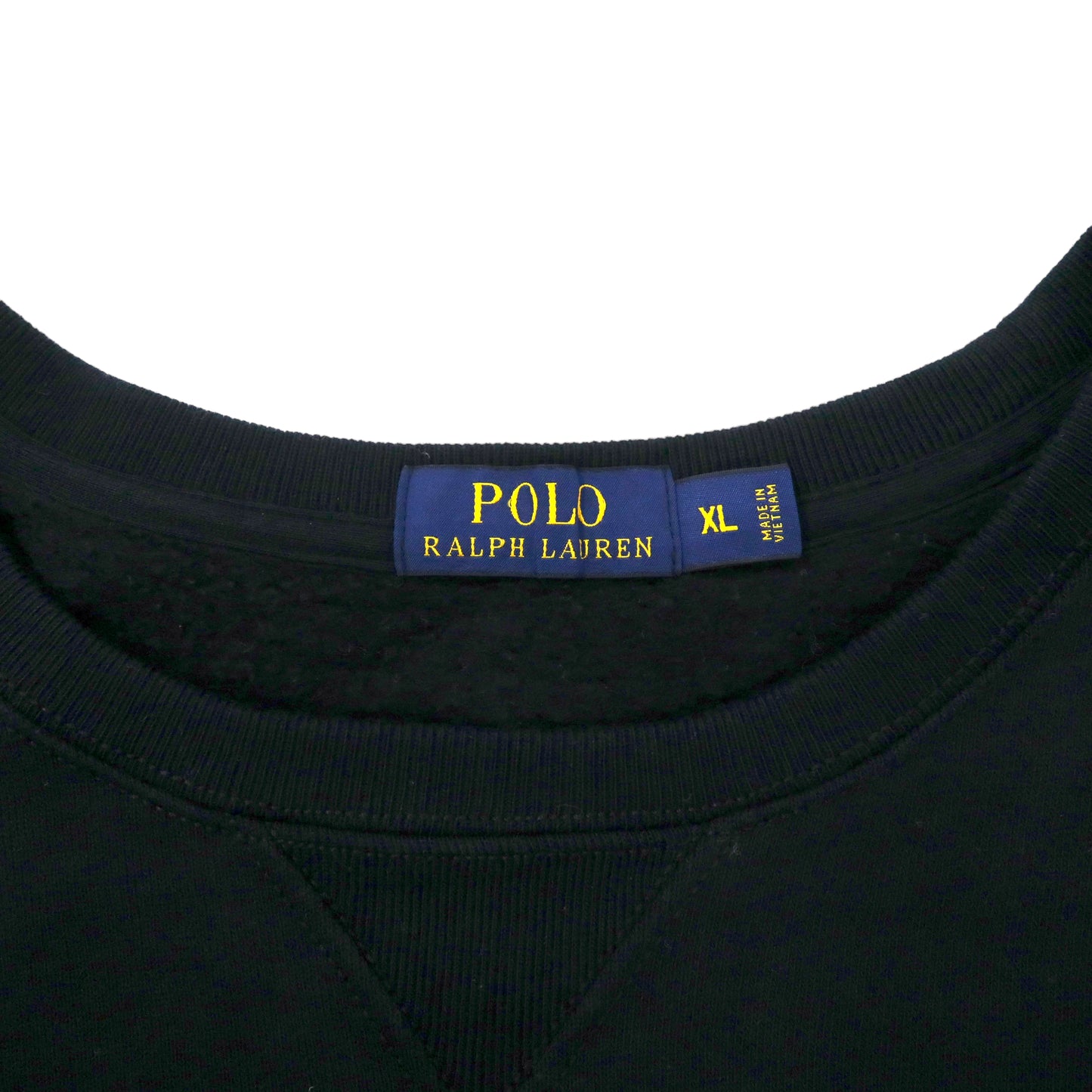 POLO RALPH LAUREN ビッグサイズ クルーネックスウェット XL ブラック コットン 裏起毛 スモールポニー刺繍