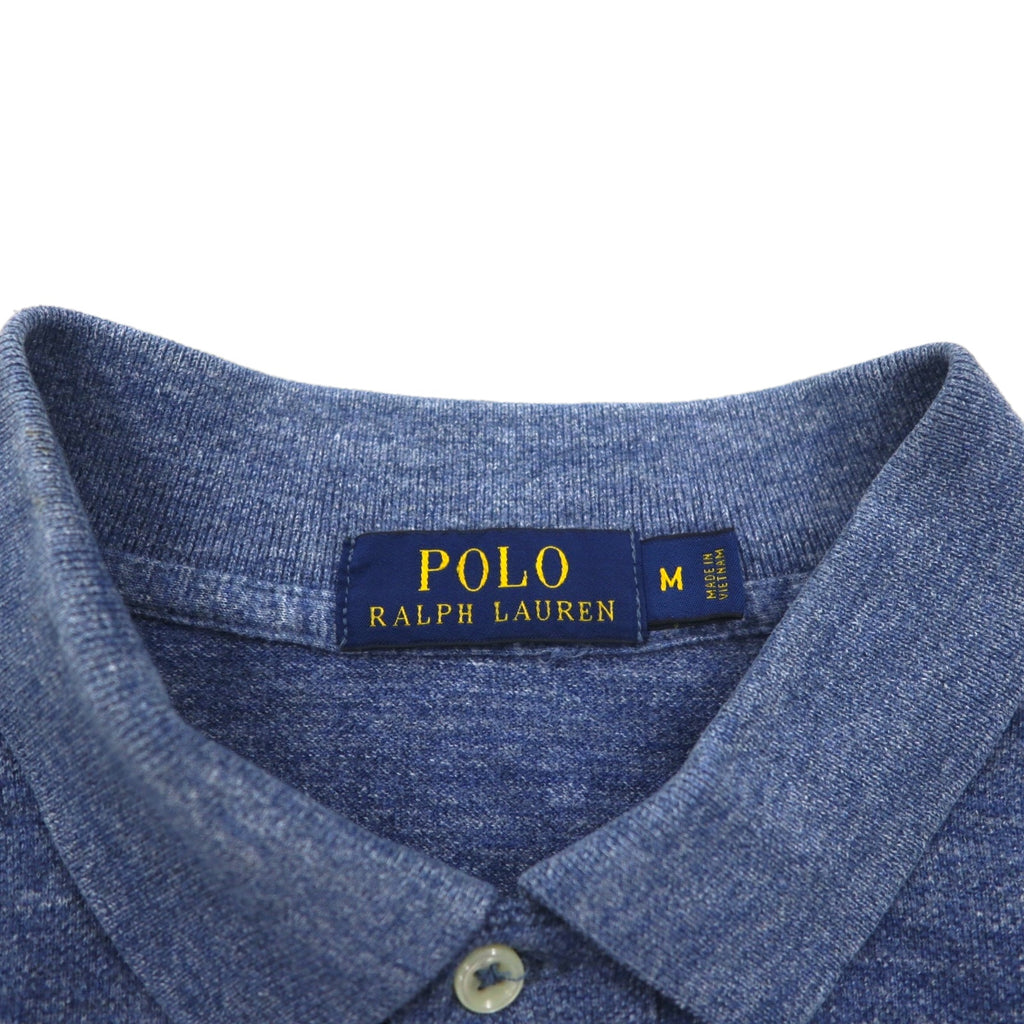 POLO RALPH LAUREN Polo shirt M Navy Cotton Pique Small pony embroidery