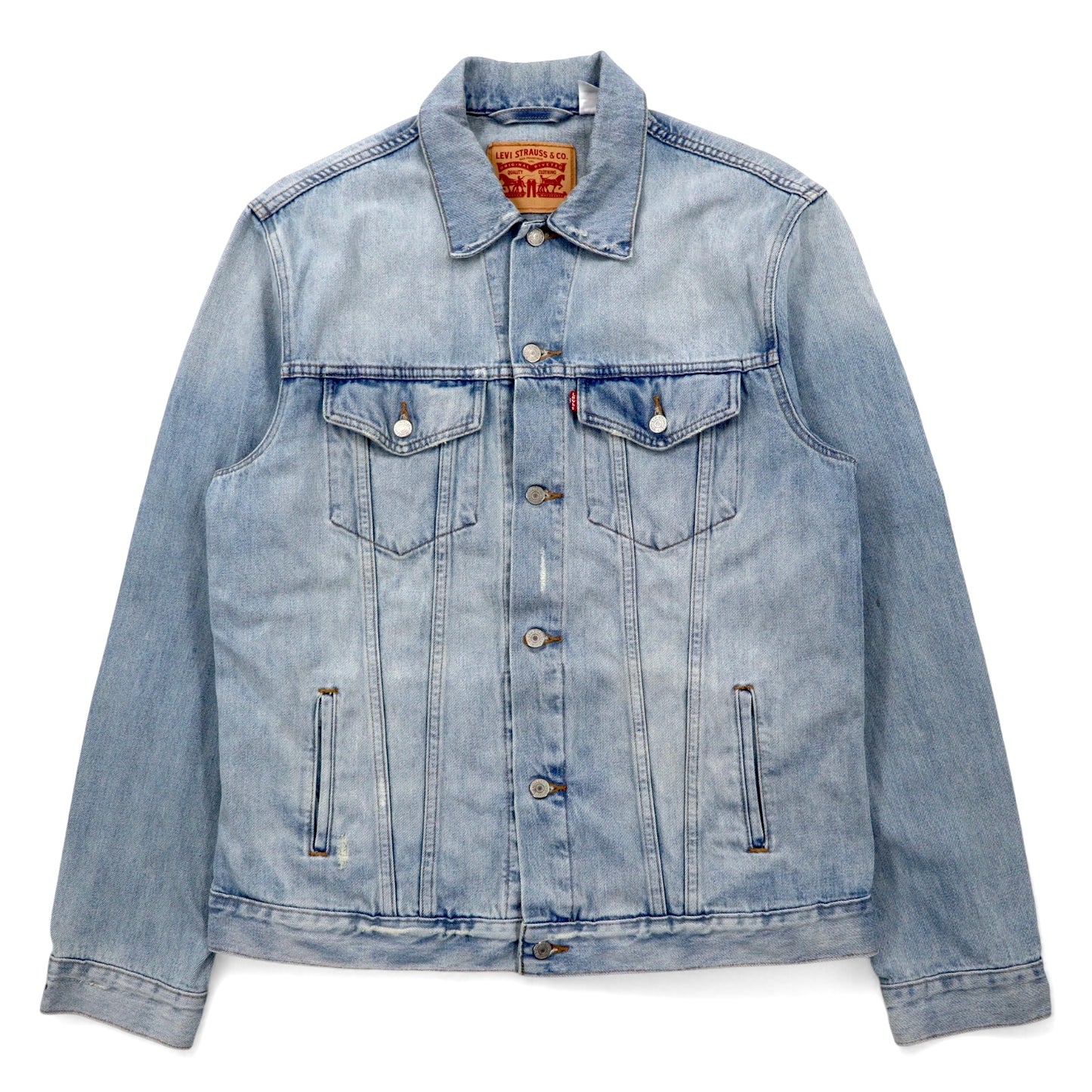 Levi's デニムジャケット Gジャン XL ブルー アイスウォッシュ コットン 47024-0010 コロンビア製