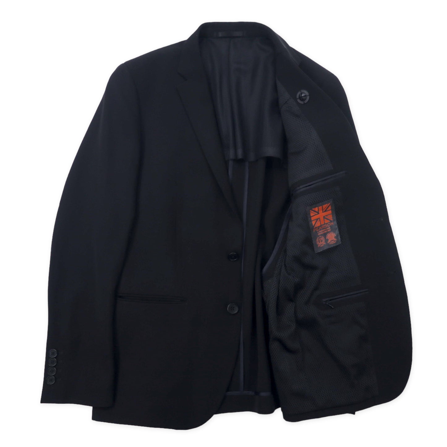 nano universe × Pearson 2B スーツ セットアップ 46 ブラック ポリエステル ストレッチ Cycling Suit