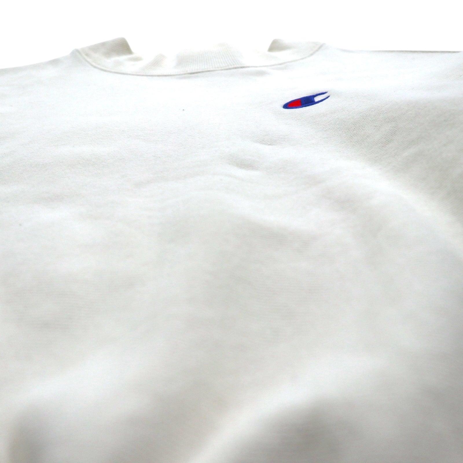 Champion Reverse Weave High Neck Cropped Sweatshirt, Size XL, White, with Blue Single Tag, Reissue, Short Length