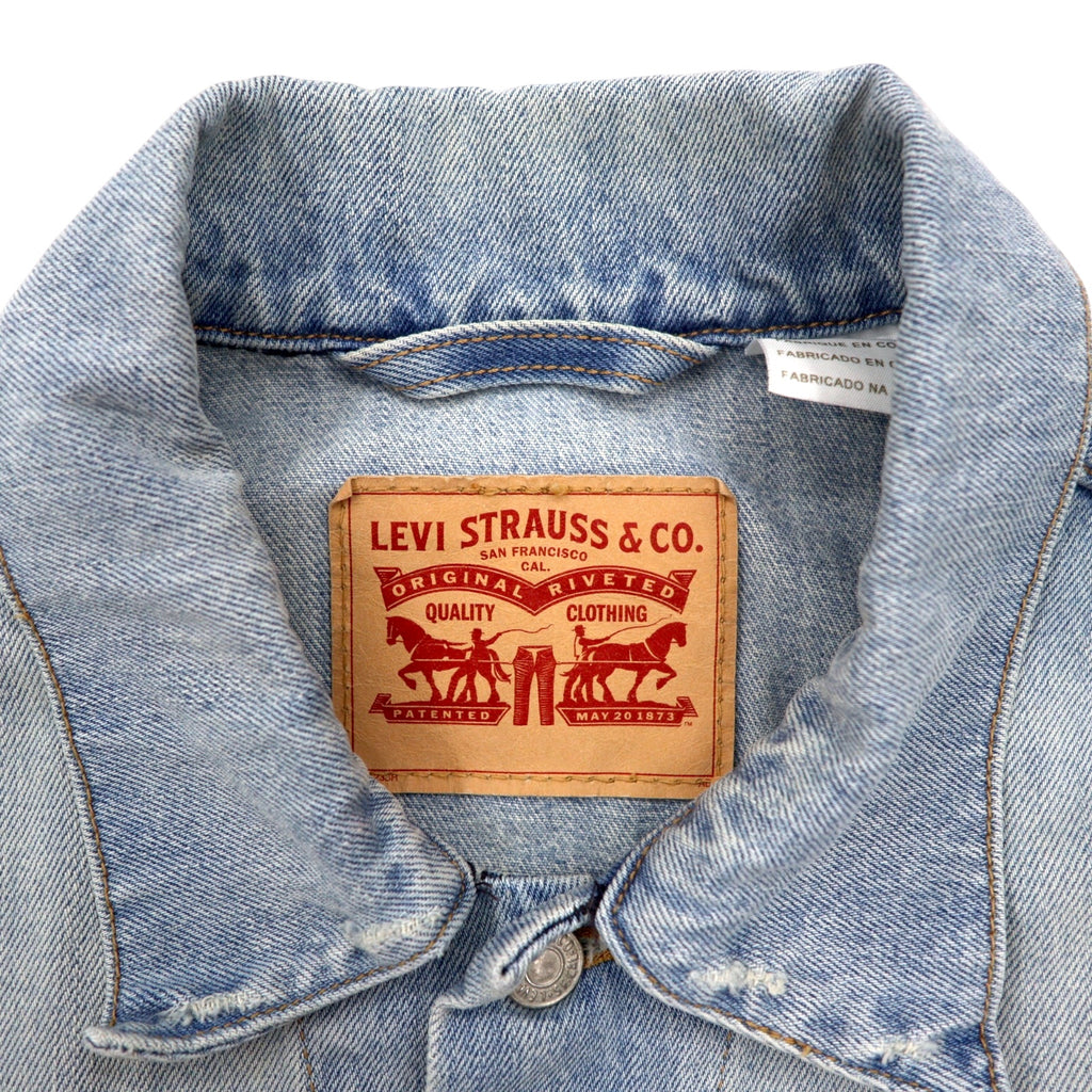 Levi's デニムジャケット Gジャン XL ブルー アイスウォッシュ コットン 47024-0010 コロンビア製