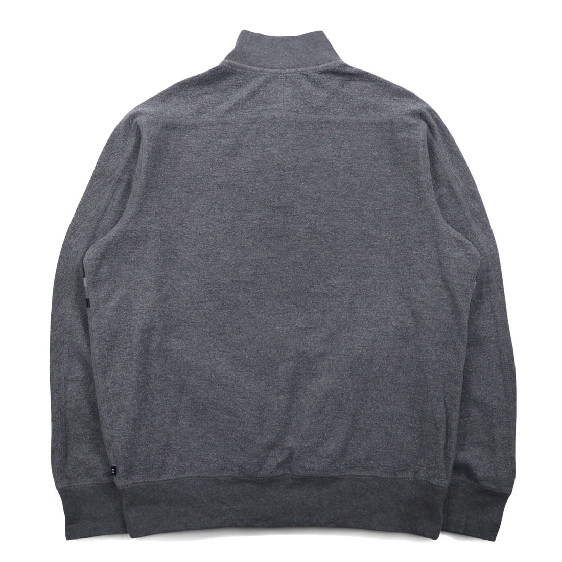 CHAPS Half Button Sweatshirt M Grey Cotton Side Pocket