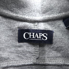 CHAPS Half Button Sweatshirt M Grey Cotton Side Pocket