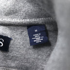 CHAPS Half Button Sweatshirt M Grey Cotton Side Pocket