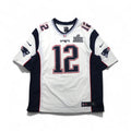 NIKE Game Shirt, XL, White, Polyester, NFL PATRIOTS Numbering